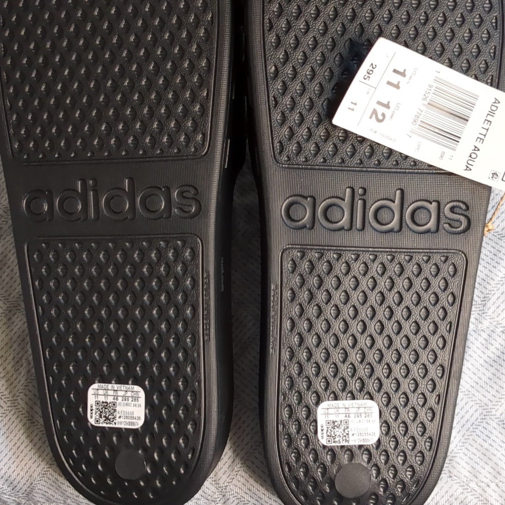 Adidas Black Slide Sandals - Picture 16 of 16